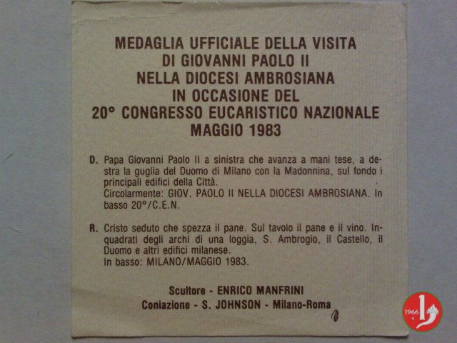 Visita a Milano 20-05-1983 1983