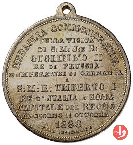 Visita dell'Imperatore Guglielmo II 33mm 1888