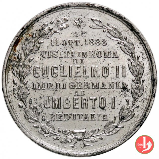 Visita dell'Imperatore Guglielmo II 38mm 1888