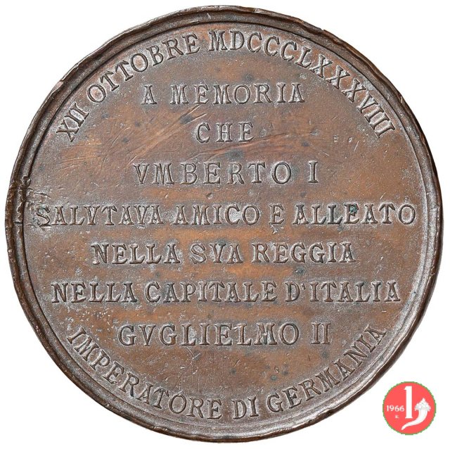 Visita dell'Imperatore Guglielmo II 52mm 1888 (Roma)