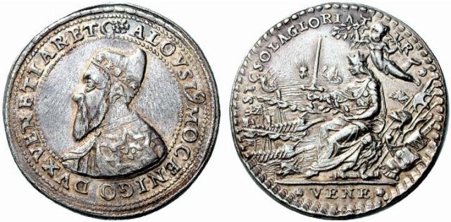 Alvise I Mocenico - Vittoria di Lepanto 1571 -V562 1571 (Venezia)