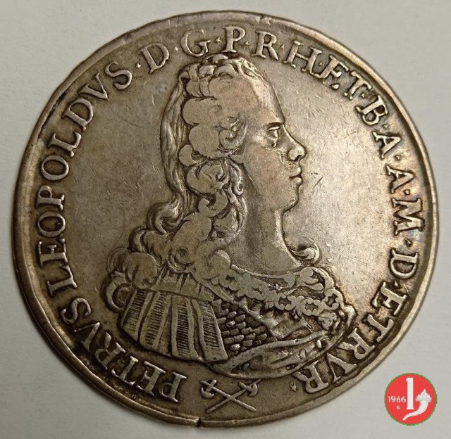 francescone (10 paoli) stemma barocco III serie 1768 (Firenze)