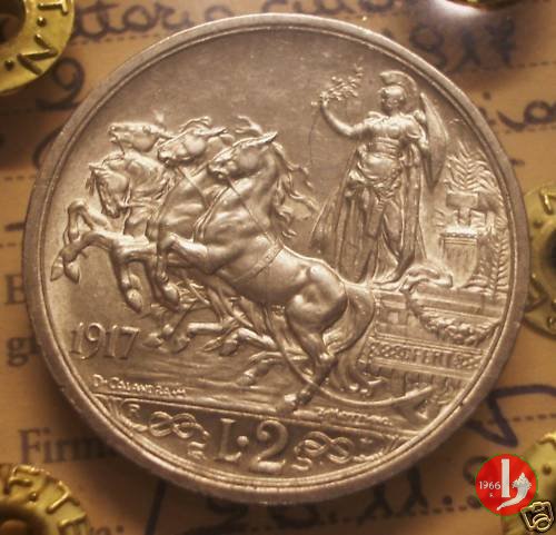 2 lire quadriga briosa 1917 (Roma)