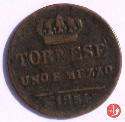 Tornese 1 e 1/2 1854 (Napoli)