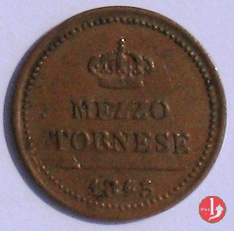 ½ Tornese 1845 (Napoli)