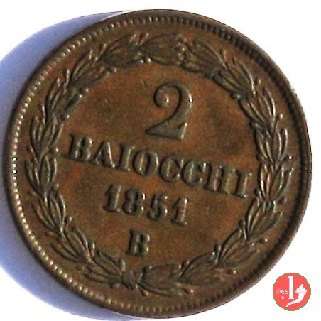 2 baiocchi 2° tipo 1851 (Bologna)