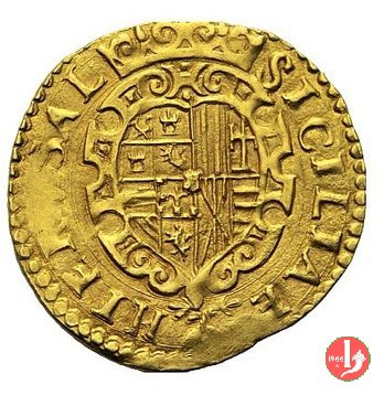 Scudo d'oro a testa radiata a dx  (Napoli)