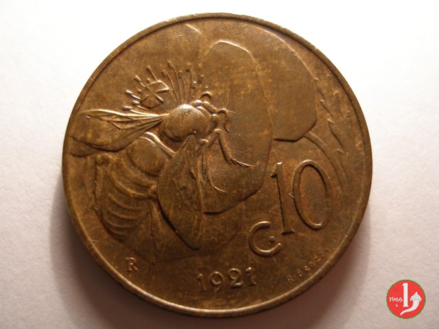 10 centesimi ape 1921 (Roma)