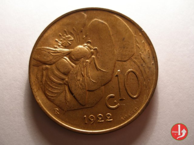 10 centesimi ape 1922 (Roma)