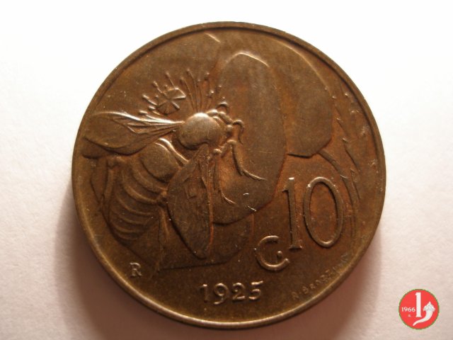 10 centesimi ape 1925 (Roma)