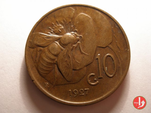 10 centesimi ape 1927 (Roma)