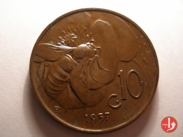 10 centesimi ape 1937 (Roma)