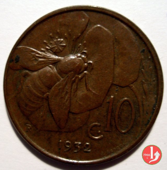 10 centesimi ape 1932 (Roma)