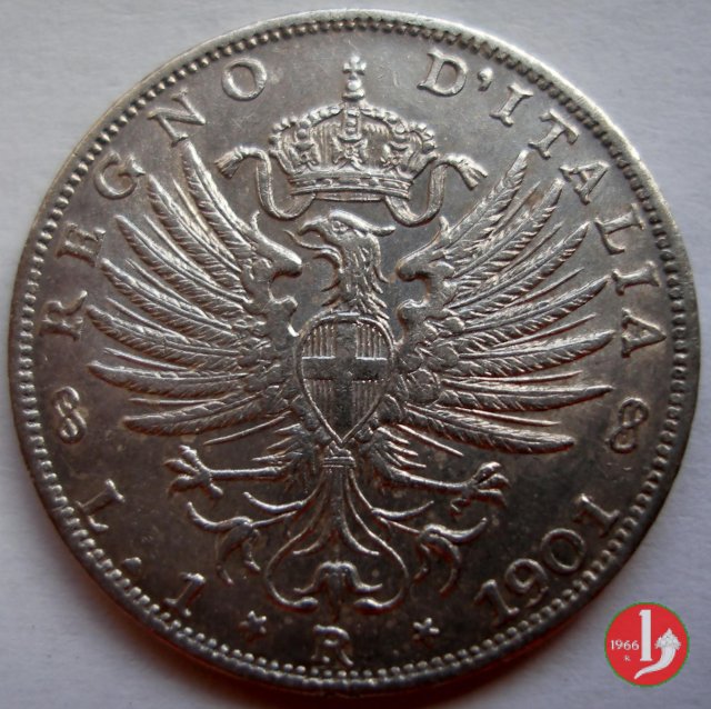 1 lira aquila sabauda 1901 (Roma)