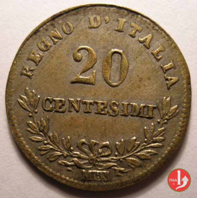 20 centesimi valore 1863 (Milano)