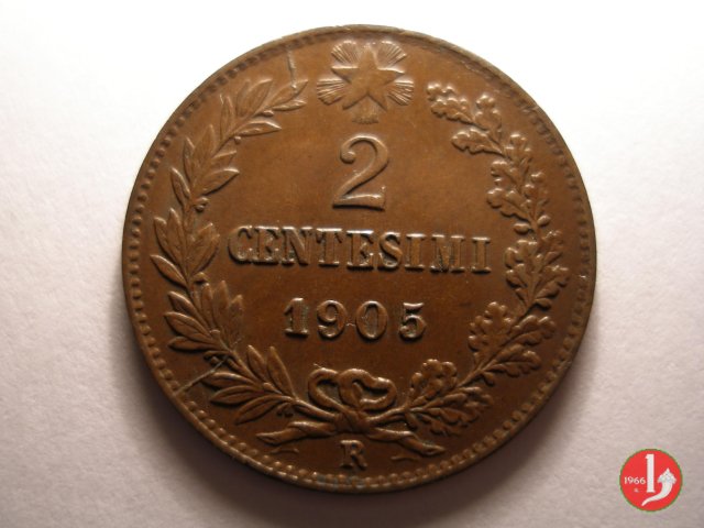 2 centesimi valore 1905 (Roma)