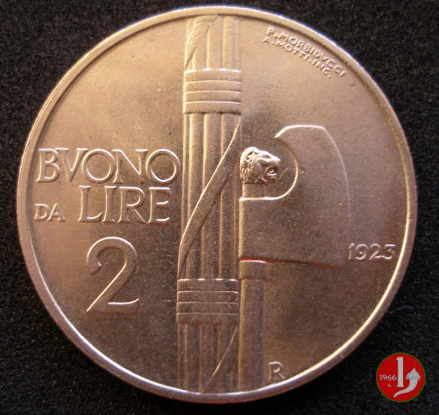 Buono da 2 lire 1923 (Roma)