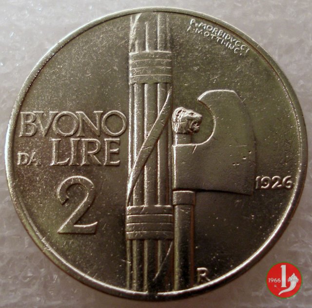 Buono da 2 lire 1926 (Roma)