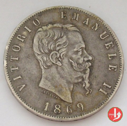 5 lire o scudo 1869 (Milano)