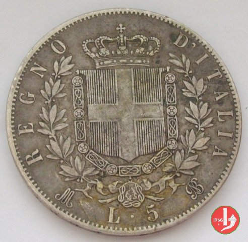 5 lire o scudo 1869 (Milano)