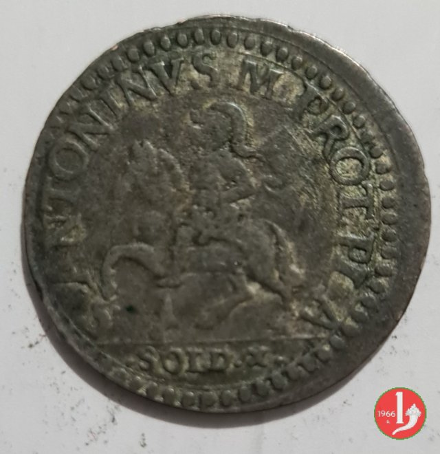 10 soldi con San Ilario 1639-1644 (Parma)