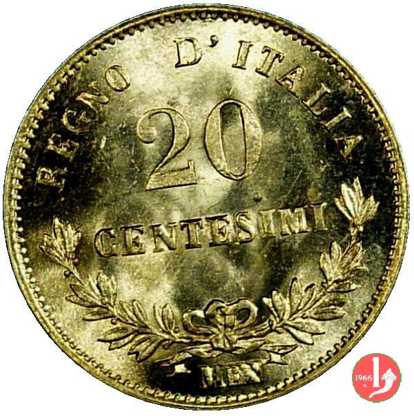 20 centesimi valore 1863 (Milano)