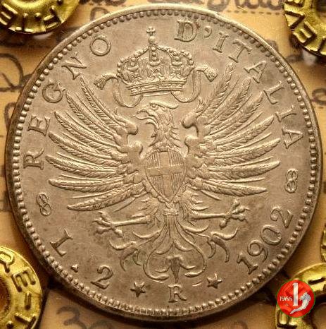 2 lire aquila sabauda 1902 (Roma)