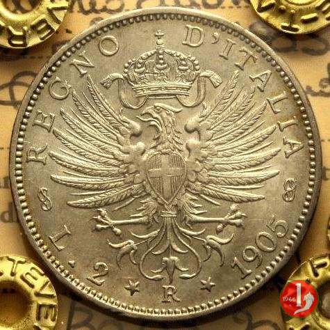 2 lire aquila sabauda 1905 (Roma)