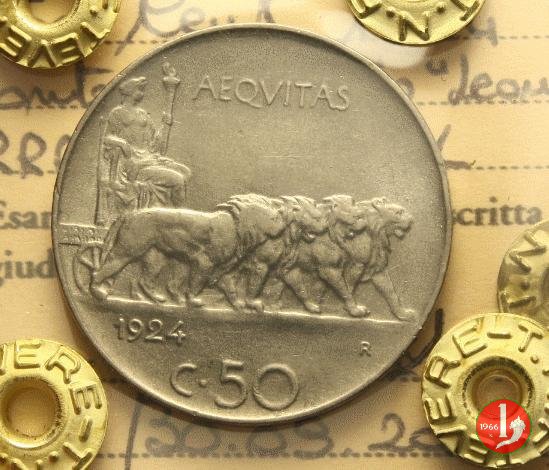 50 centesimi leoni 1924 (Roma)