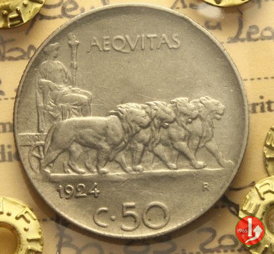 50 centesimi leoni 1924 (Roma)