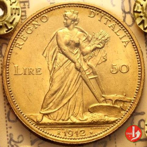 50 lire d'oro aratrice 1912 (Roma)