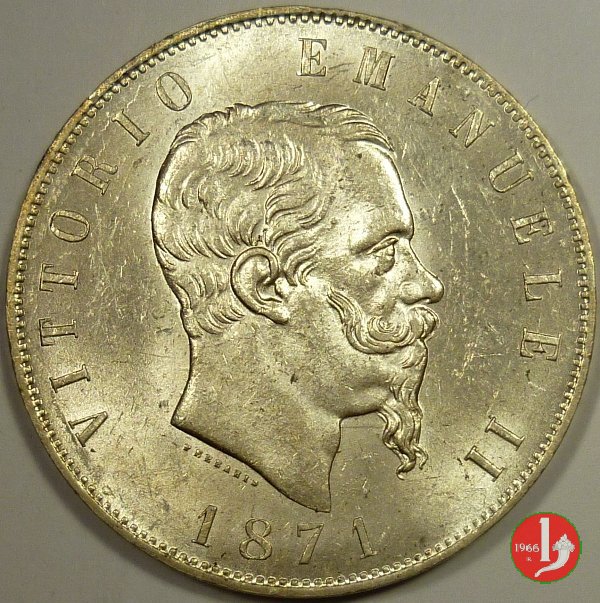 5 lire o scudo 1871 (Milano)