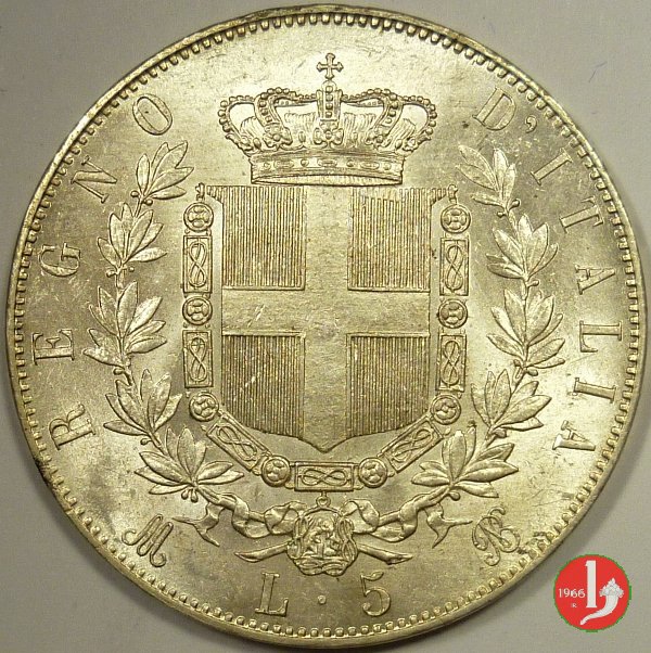 5 lire o scudo 1871 (Milano)