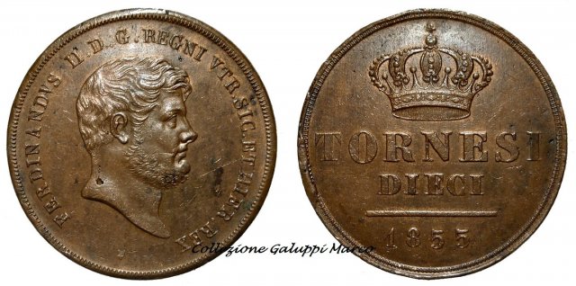 10 Tornesi 1855 (Napoli)