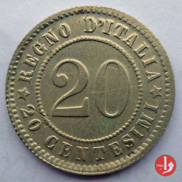 Nichelino o 20 centesimi 1895 (Roma)