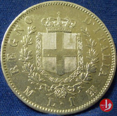 1 lira stemma 1863 (Milano)