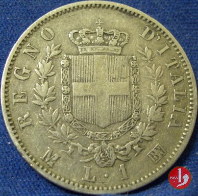 1 lira stemma 1867 (Milano)