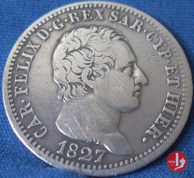 1 lira 1827 (Genova)