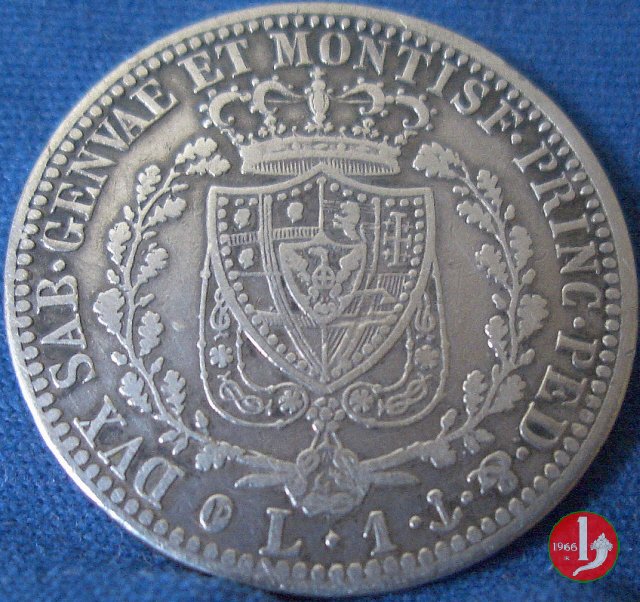 1 lira 1827 (Genova)