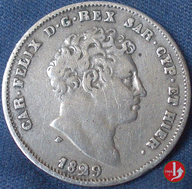 25 centesimi 1829 (Torino)