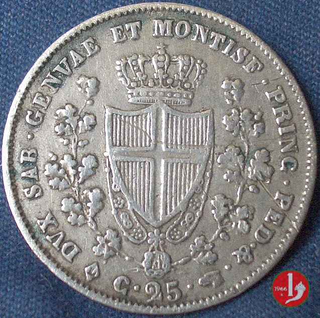 25 centesimi 1829 (Torino)