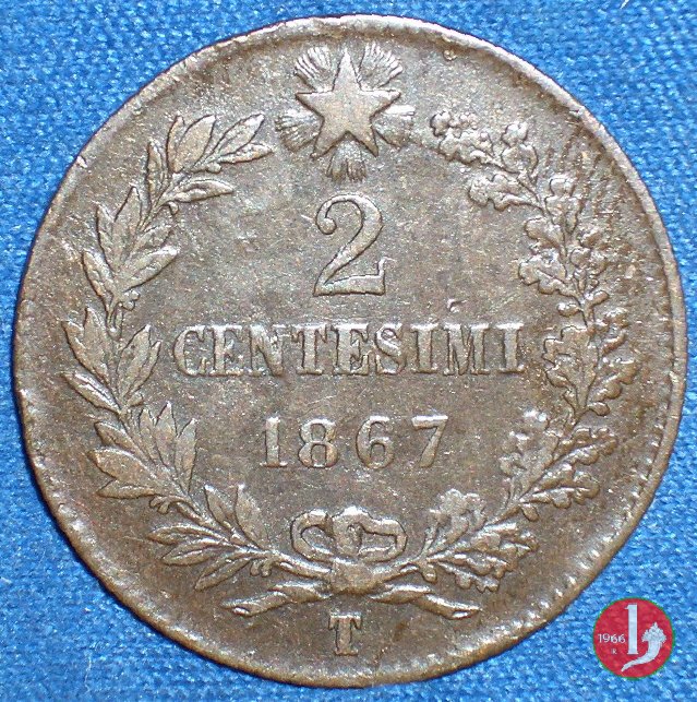 2 centesimi 1867 (Torino)