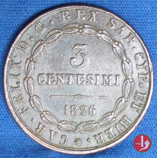 3 centesimi 1826 (Genova)