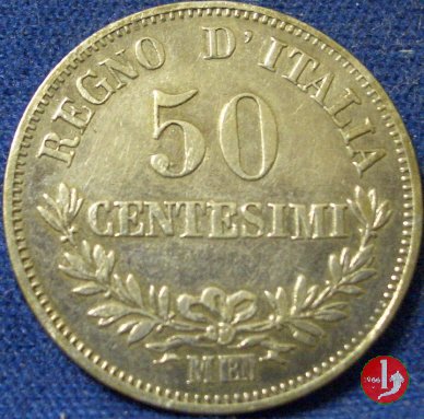 50 centesimi valore 1863 (Milano)