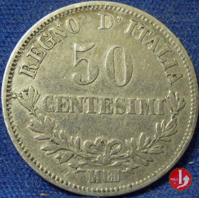 50 centesimi valore 1867 (Milano)