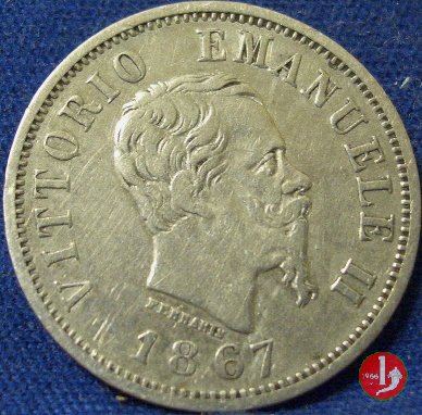 50 centesimi valore 1867 (Milano)