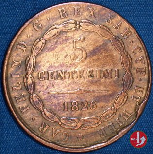 5 centesimi 1826 (Genova)