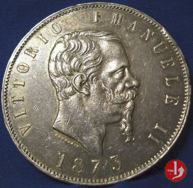 5 lire o scudo 1873 (Milano)