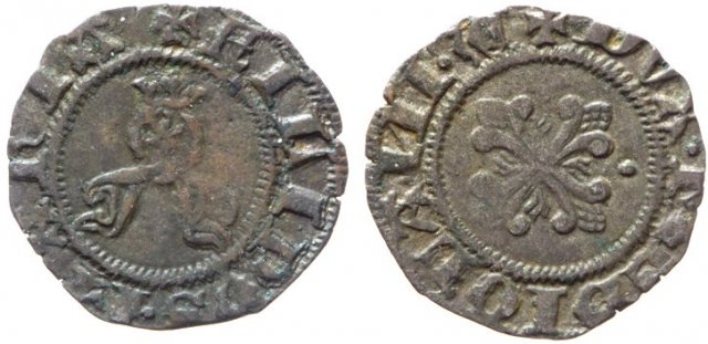 Denaro (tipo con velo annodato) 1412-1447 (Milano)