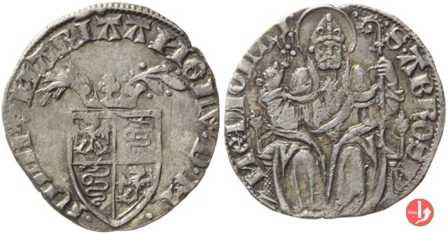 Grosso da 2 Soldi (scudo e Santo II tipo) 1412-1447 (Milano)